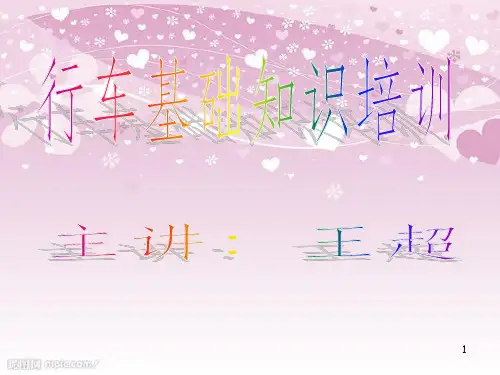 行车基础知识培训讲义(PPT 81页)