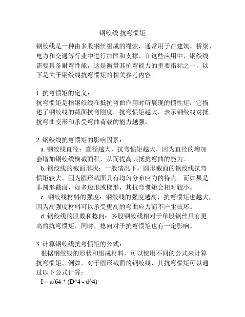 钢绞线 抗弯惯矩
