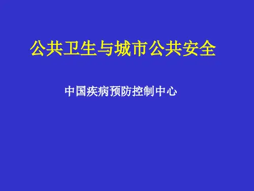 公共卫生与城市公共安全PPT课件