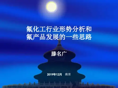 目前氟化工行业形势分析和氟产品发展的一些思路-精选文档