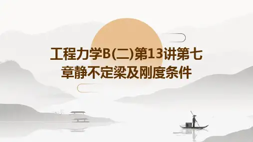 工程力学B(二)第13讲第七章静不定梁及刚度条件