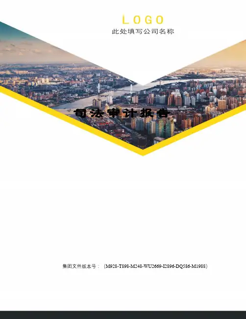 司法审计报告图文稿