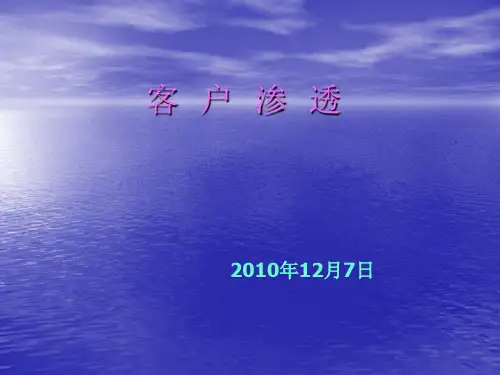 客户渗透.