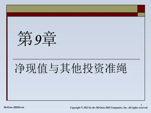 2023-净现值与其他投资准绳(ppt 45页)