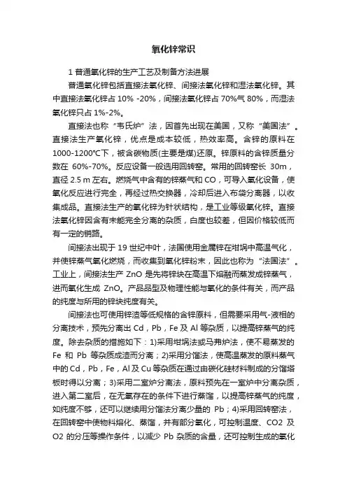氧化锌常识