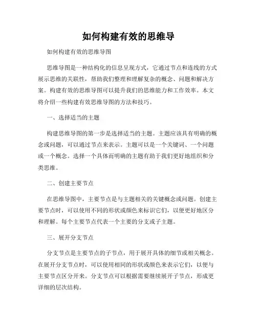 如何构建有效的思维导
