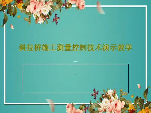 斜拉桥施工测量控制技术演示教学PPT文档37页