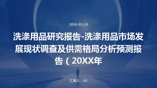 洗涤用品研究报告-洗涤用品市场发展现状调查及供需格局分析预测报告(2024年
