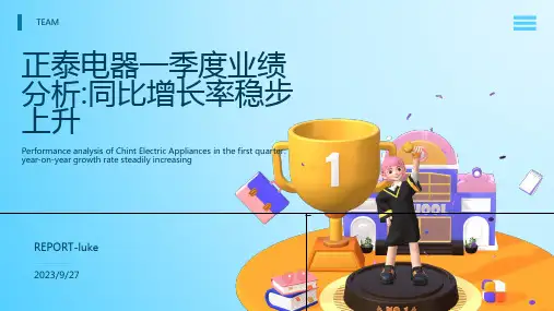 2023年正泰电器一季度业绩分析报告模板