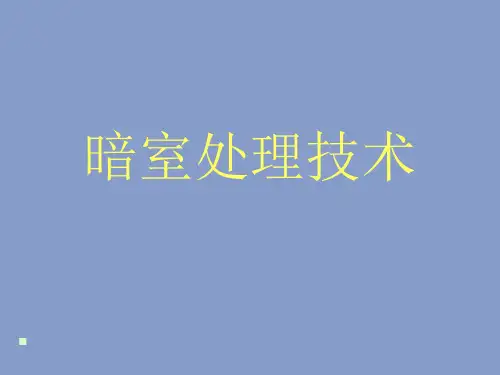 暗室处理技术
