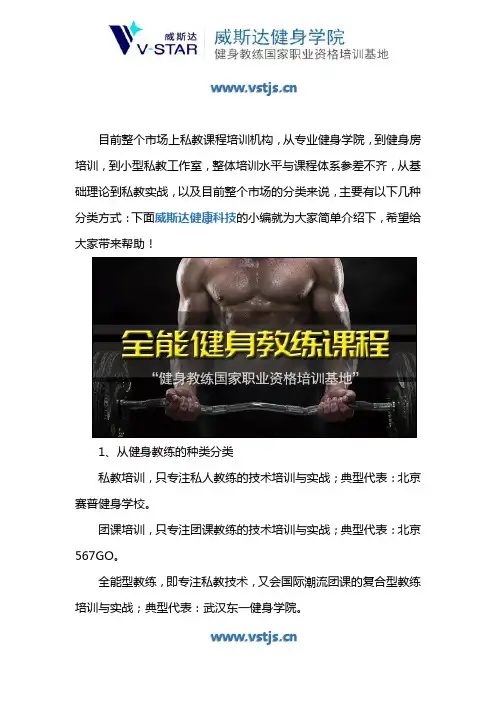 私教课程种类