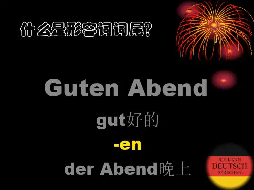 德语II形容词词尾讲义