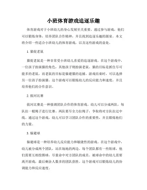 小班体育游戏追逐乐趣