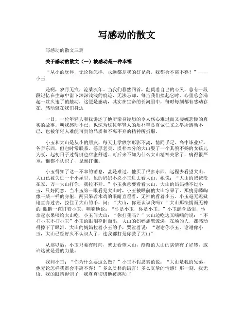 写感动的散文