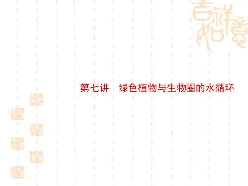 中考生物总复习第七讲绿色植物与生物圈的水循环课件