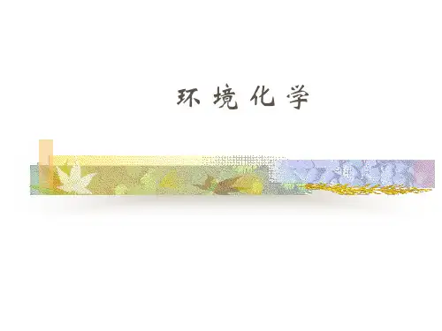 《环境化学》课件第一章