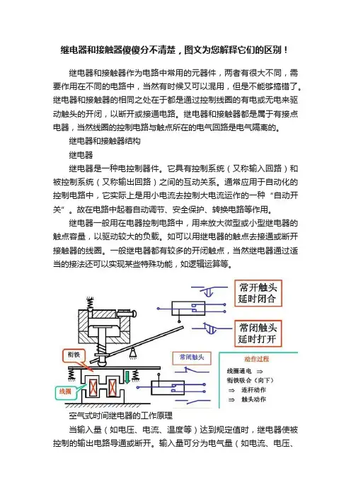 继电器和接触器傻傻分不清楚，图文为您解释它们的区别！
