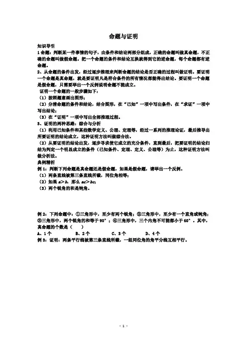 命题与证明