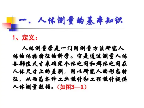 人体尺度与人体测量