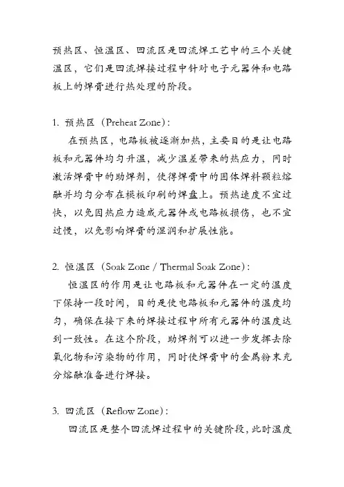 预热区 恒温区 回流区