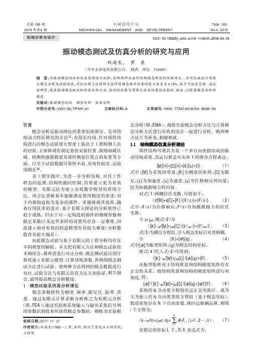 振动模态测试及仿真分析的研究与应用
