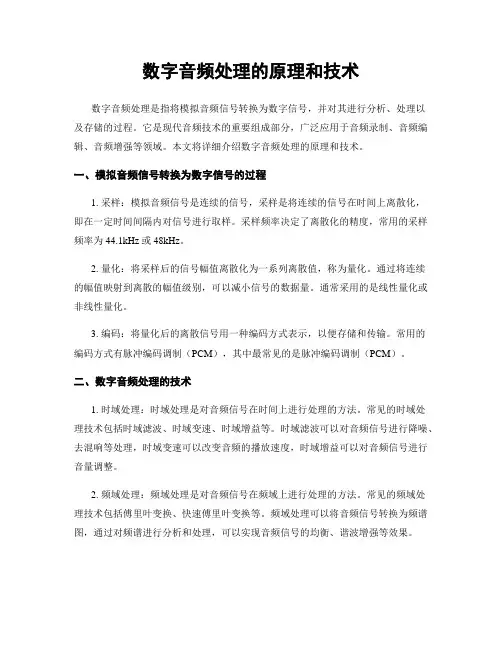 数字音频处理的原理和技术