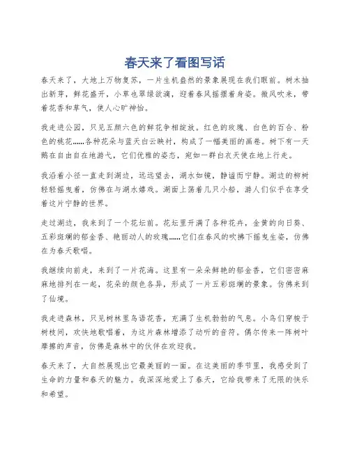 春天来了看图写话