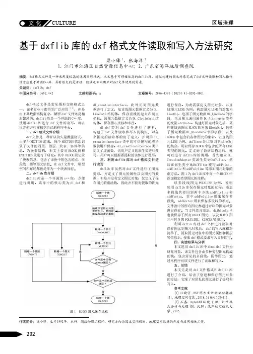 基于dxflib库的dxf格式文件读取和写入方法研究