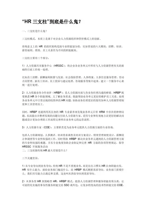 “HR三支柱”到底是什么鬼？