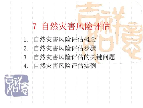 自然灾害风险评估1自然灾害风险评估