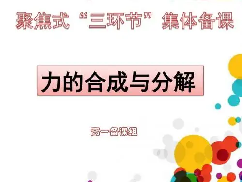 力的合成与分解