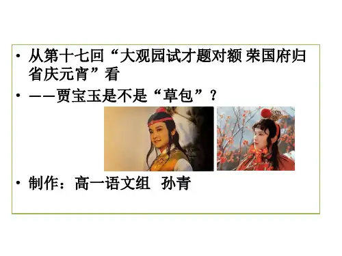 红楼梦第十七回导读贾宝玉形象人物解读