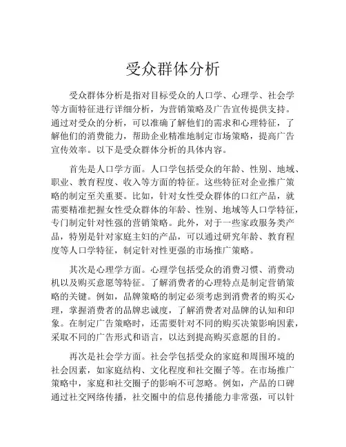 受众群体分析