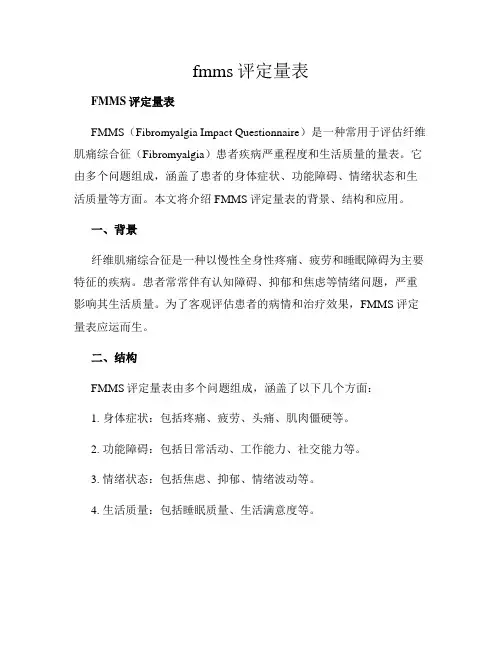 fmms评定量表