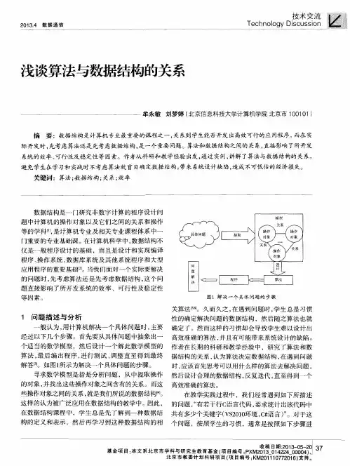 浅谈算法与数据结构的关系