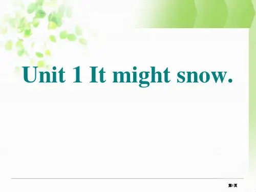外研版英语八上m10U1ppt课件-It-might-snow市公开课一等奖省赛课获奖PPT课件