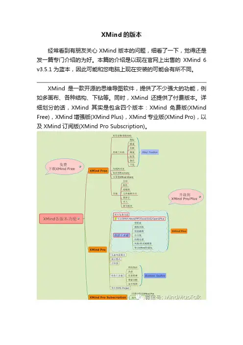 XMind的版本
