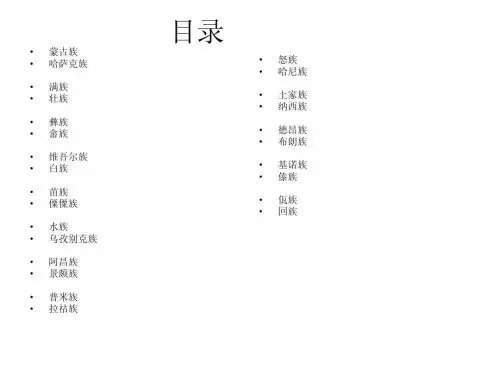 少数民族服饰简略