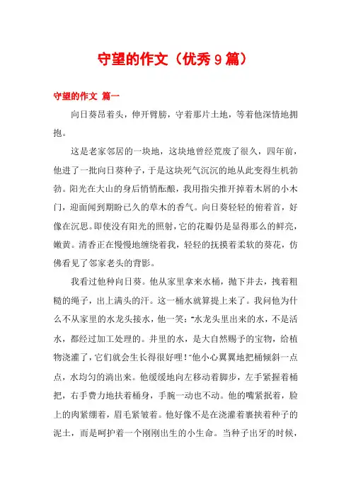 守望的作文(优秀9篇)