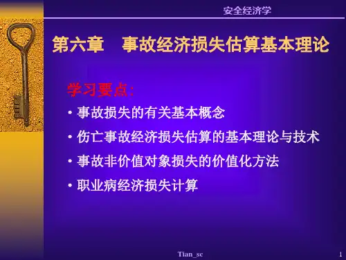 事故经济损失估算理论课件