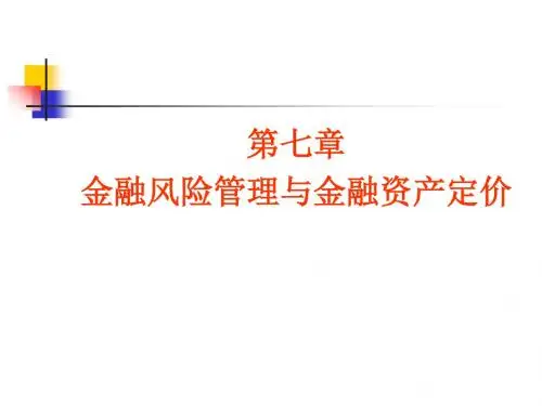 金融学简明教程-金融学简明教程第七章