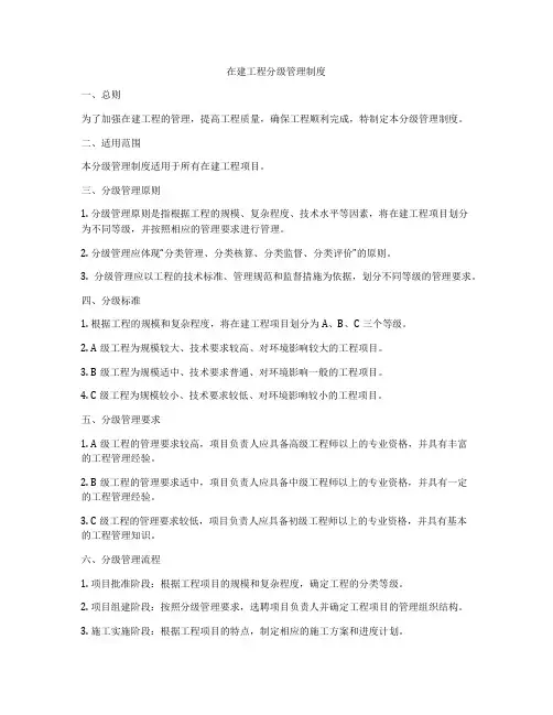 在建工程分级管理制度