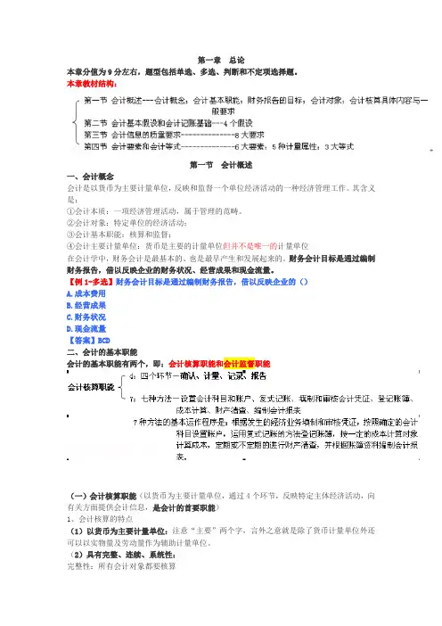 会计基础分章讲义01第一章总论