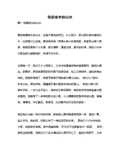 作文《我爱家乡的山水》