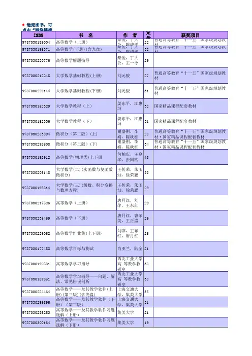 科学出版社-2015年-教材目录-欢迎搜索、筛选-2015.04.27