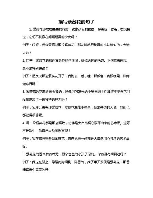 描写紫薇花的句子