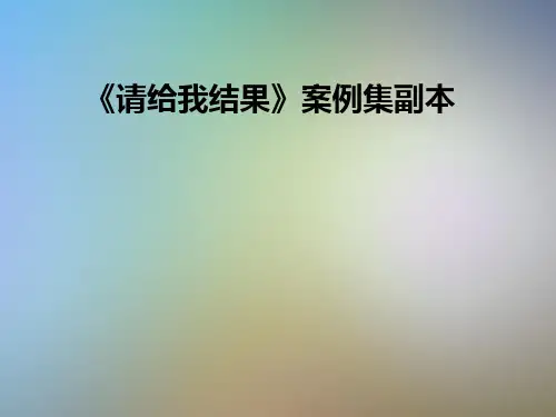 《请给我结果》案例集副本