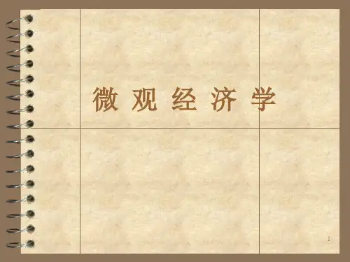 微观经济学主要知识点1