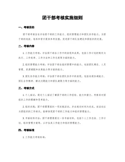 团干部考核实施细则