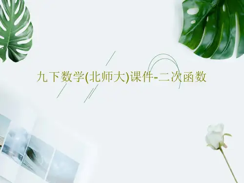 九下数学(北师大)课件-二次函数PPT文档共17页